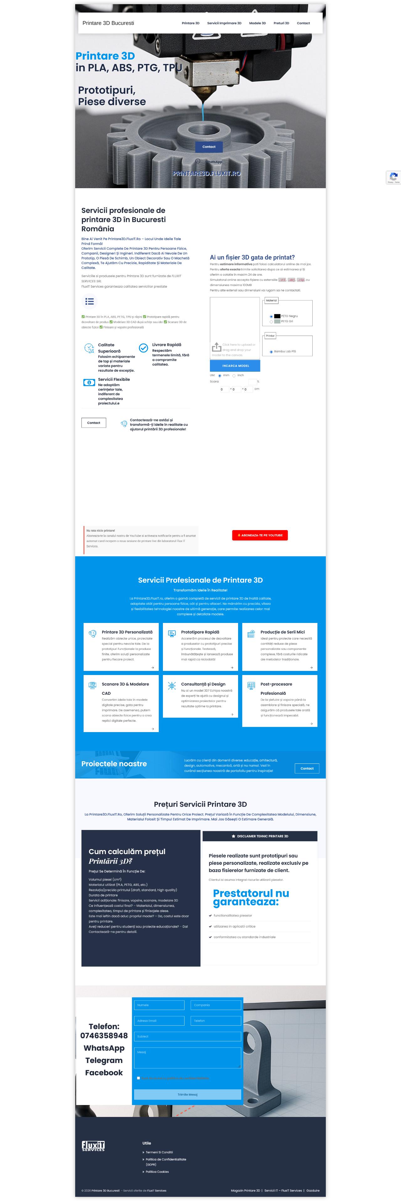 Printare 3D FluxIT - Preview